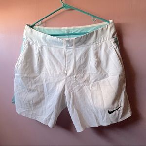 🆕Size M Nike Dri-Fit Shorts - White/Cyan